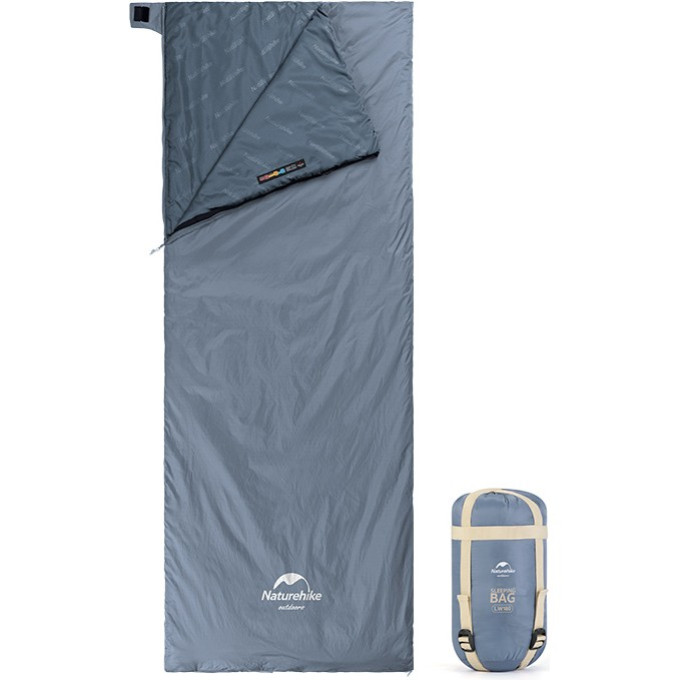 Ультралёгкий спальный мешок NATUREHIKE 6927595777978 тип конверт LW180 лето Blue Size XL